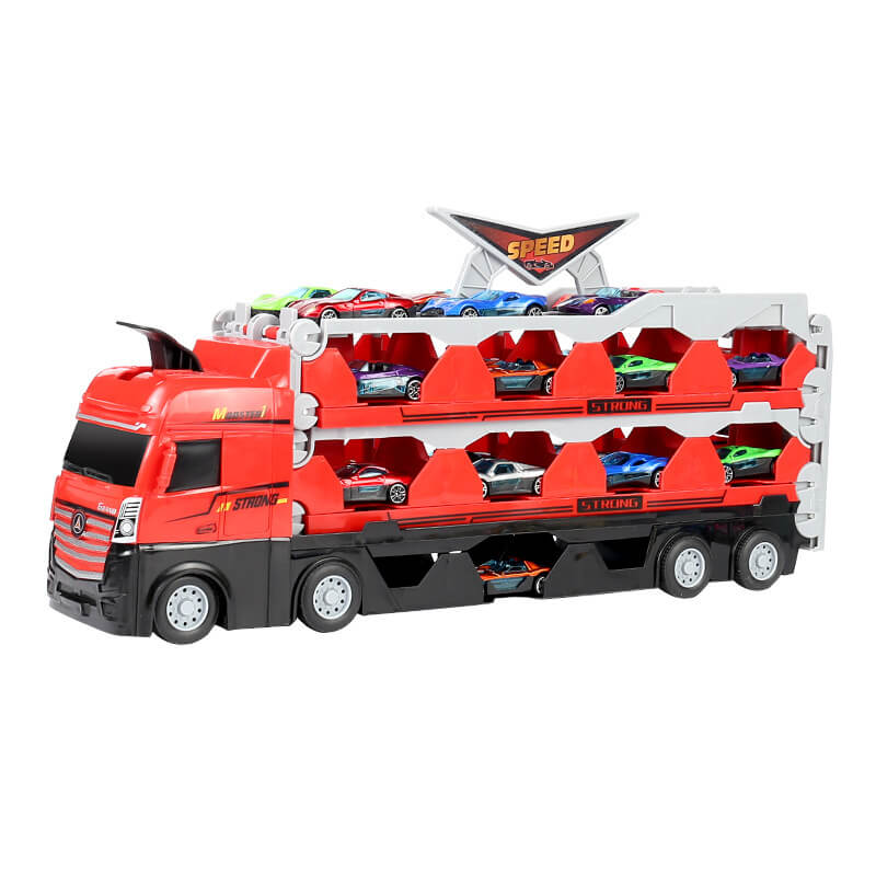 Turbotruck | Racebaan Met Lanceerfunctie - Multifunctionele Speelgoedtruck