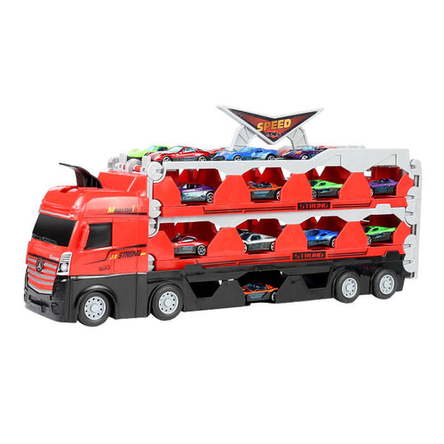 Turbotruck | Racebaan Met Lanceerfunctie - Multifunctionele Speelgoedtruck