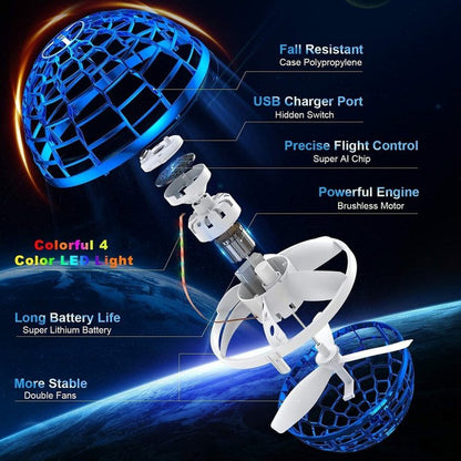 Airbolt | Draaiende En Vliegende Bal - Led Mini-Drone