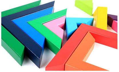 Balancearc | Regenboogkleuren En Stabiliteit - Houten Stapelspeelgoed