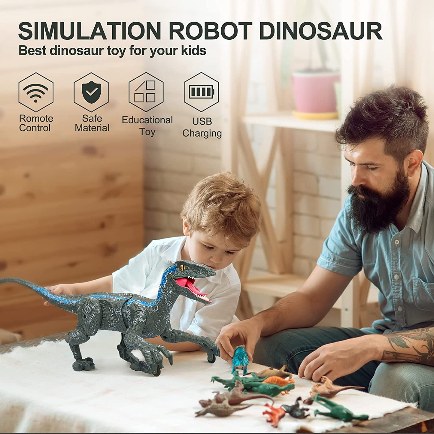 Robodino | Brullende En Bewegende Dino - Afstandsbedienbare Dinosaurus Speelgoed