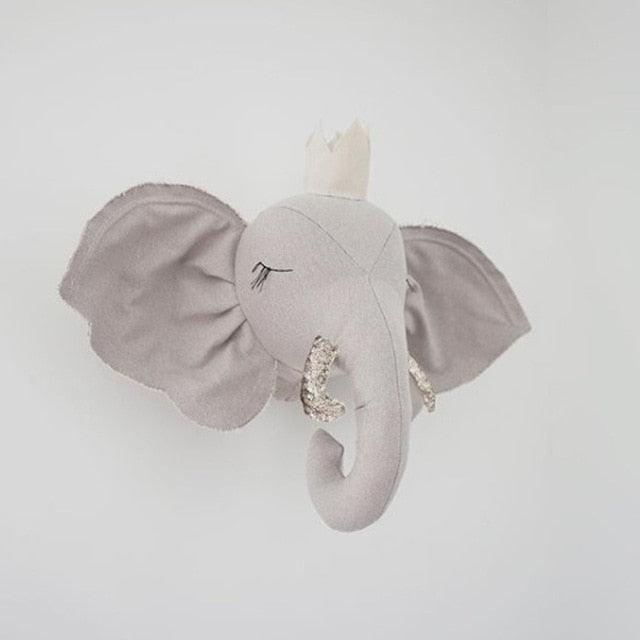 Wonderzoo | Fantasierijke Dierenkoppen - Pluche Wanddecoratie