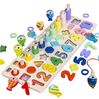 Playgrow | Ontwikkel Spelenderwijs Vaardigheden - Montessori Houten Bord