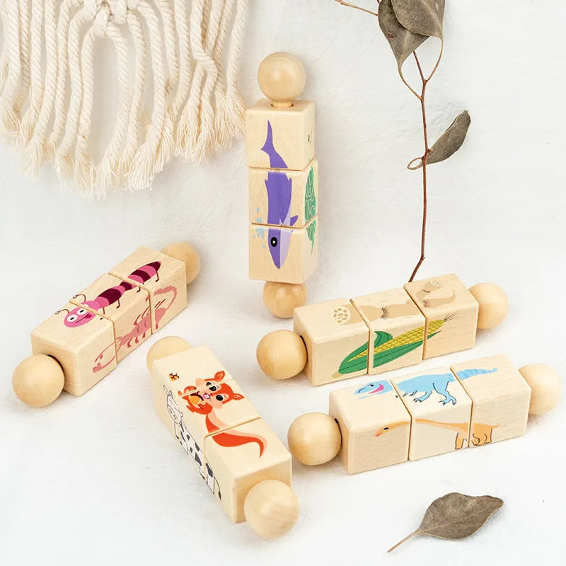 Rotatepuzzle | Draaien En Ontdekken - Houten Puzzle