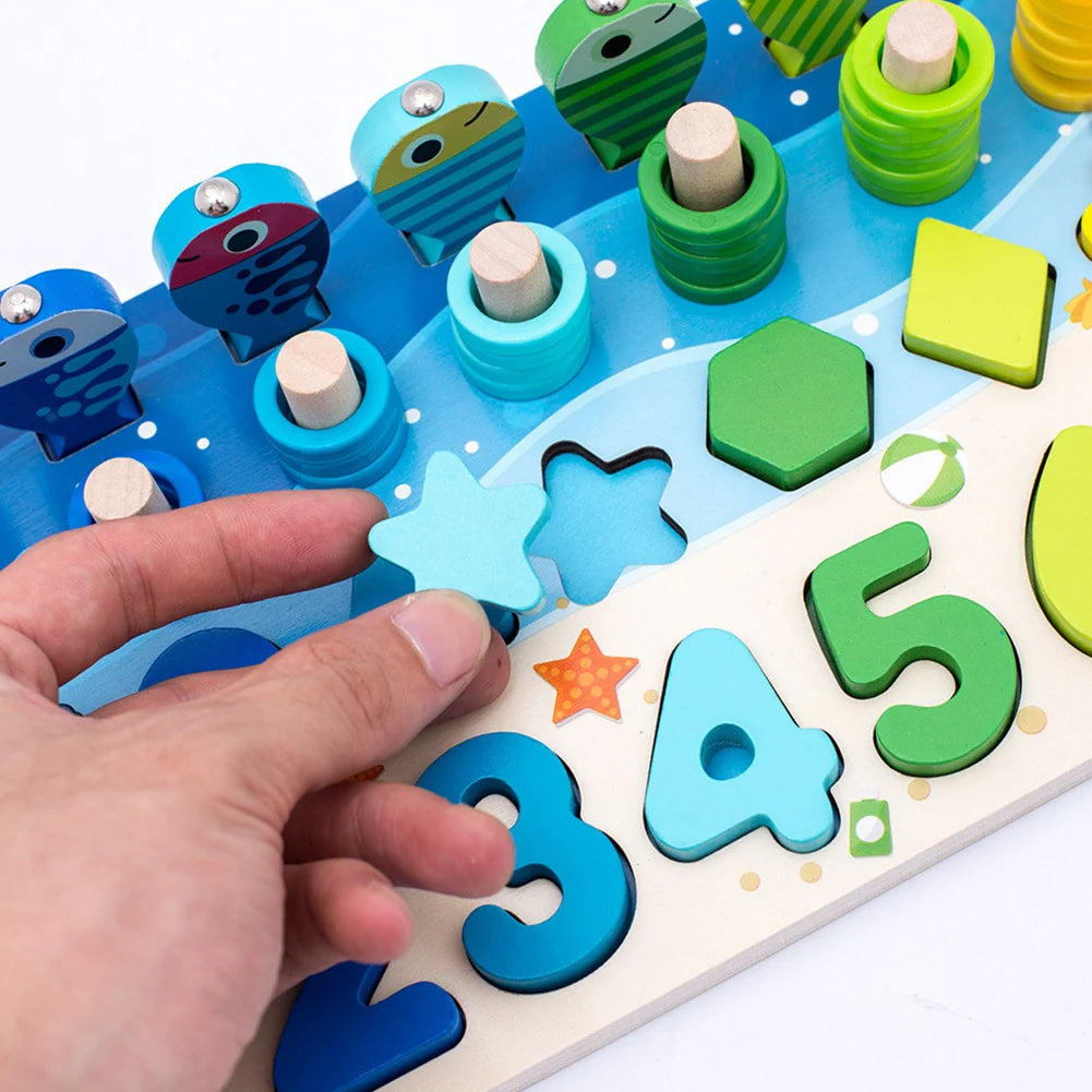 Playgrow | Ontwikkel Spelenderwijs Vaardigheden - Montessori Houten Bord