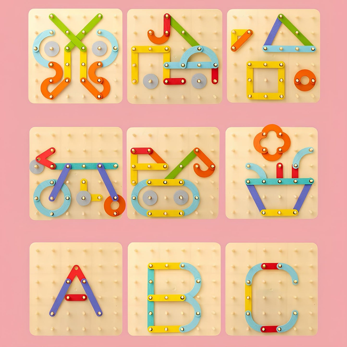 Thinkfit | Stimuleer Logisch En Creatief Denken - Montessori Houten Puzzel