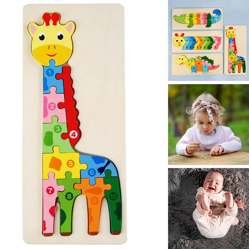 Zoomatch | Dieren En Cijfers Leren - Educatieve Houten Dierenpuzzel