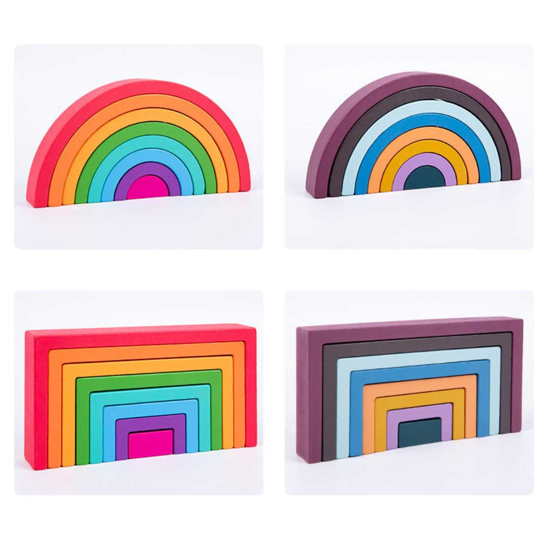 Rainbowbalance | Kleuren En Vormen Ontdekken - Educatieve Stapelblokken