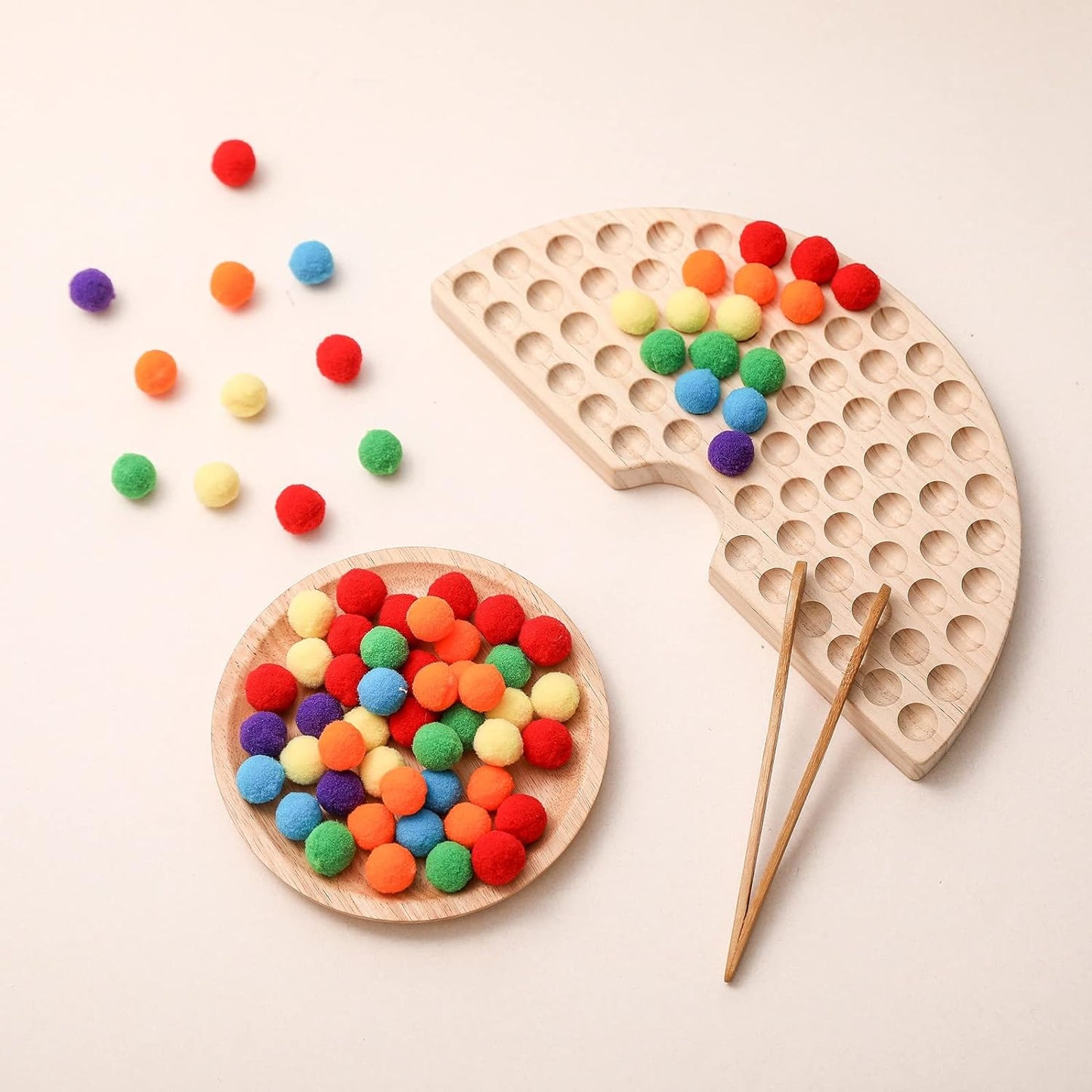 CleverBeads | Kleurrijk leren tellen - Houten Tel- en sorteerspel