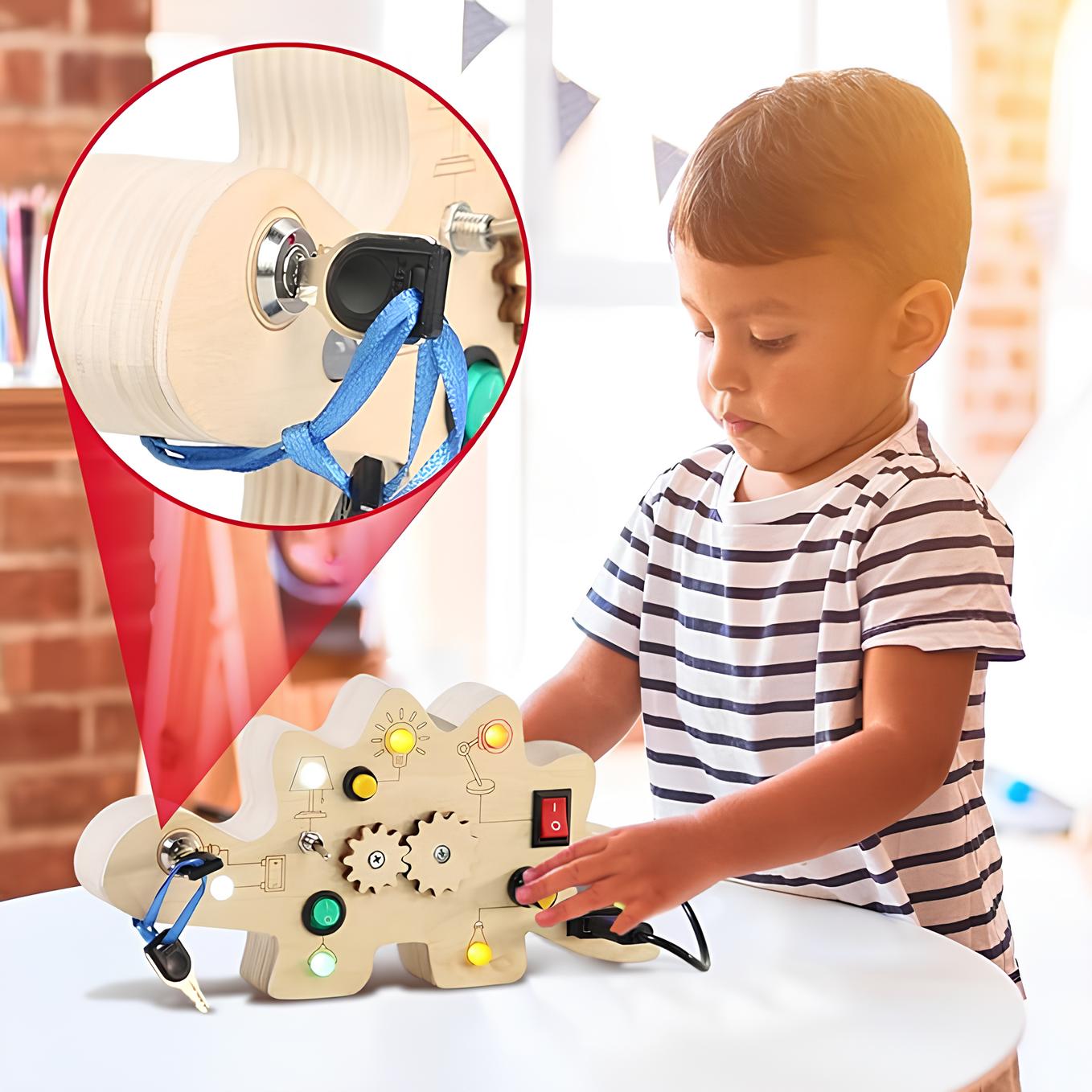 Dinoquest | Motoriek En Probleemoplossend Leren - Montessori Activiteitenbord