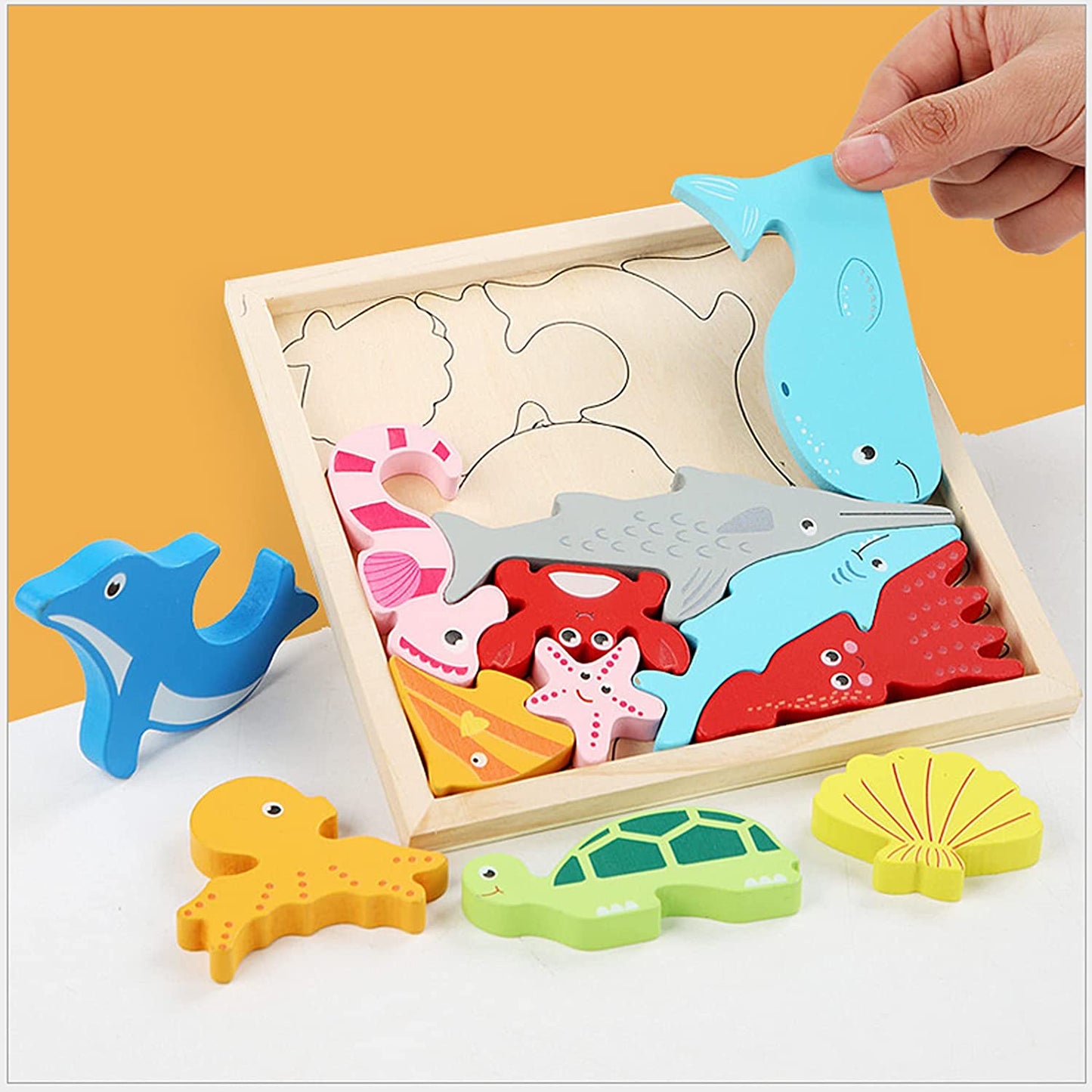 Totspuzzle | Perfect Voor Kleine Handjes - Houten Vormenpuzzel