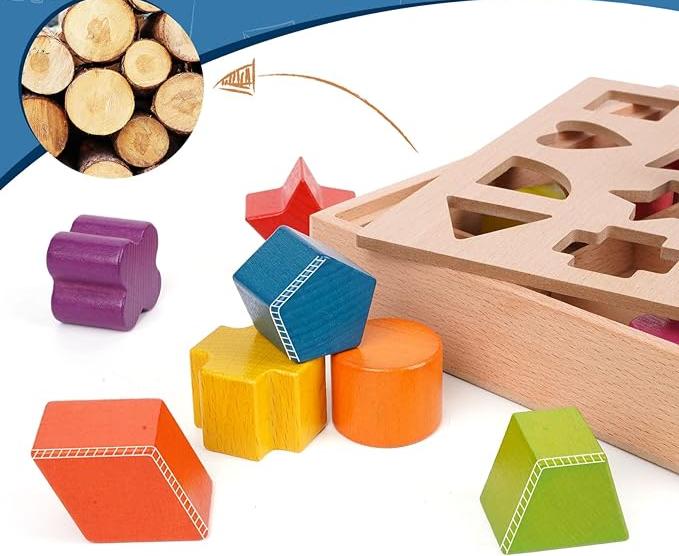 Shapefit - Houten Vormensorteer Speelset Voor Kinderen