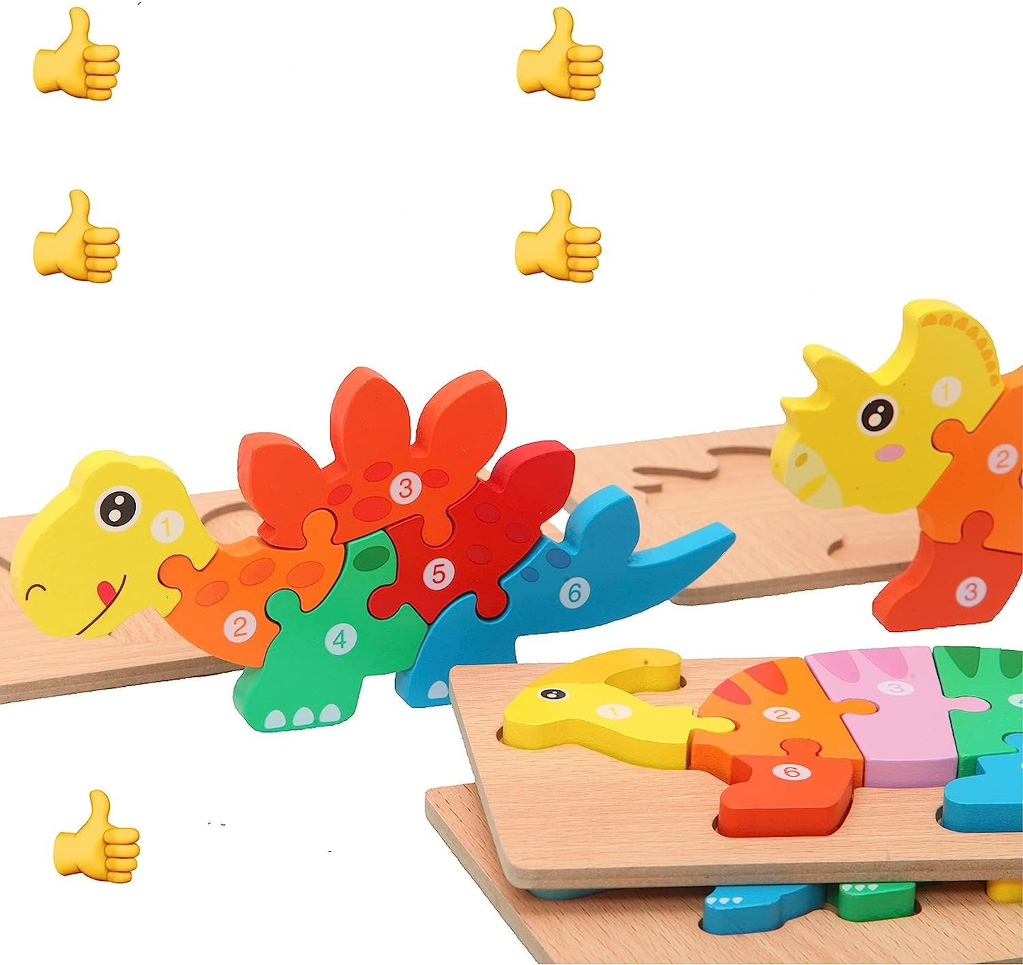 Puzzlerex | Ontdek En Leer Met Puzzelstukken - Houten Puzzel