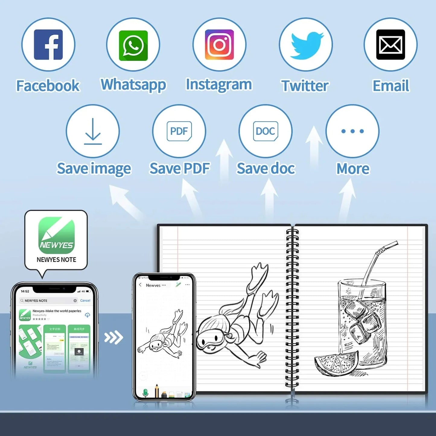 Everwrite | Noteren Zonder Papierverspilling - Slim Notitieboek