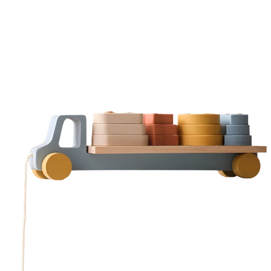 Stackago | Vormen En Texturen Combineren - Houten Stapelauto