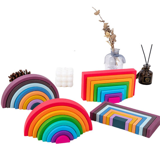 Rainbowbalance | Kleuren En Vormen Ontdekken - Educatieve Stapelblokken