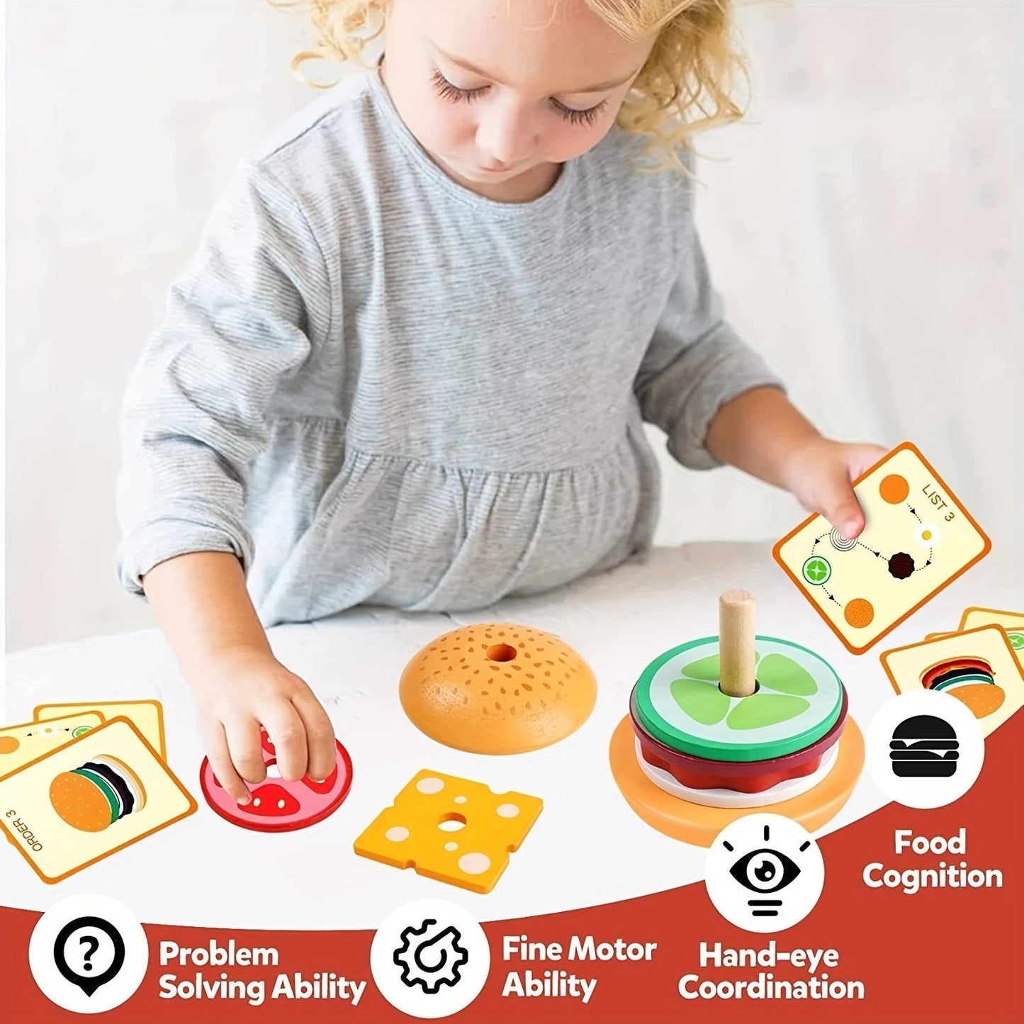 Littlechef | Maak De Lekkerste Combinaties - Montessori Stapelspel