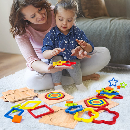 Woodsypuzzle | Leer Vormen En Patronen - Sorteerpuzzel