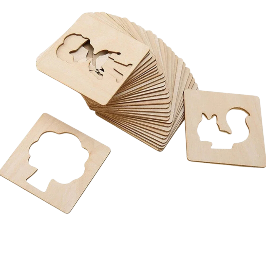 Artshapes | Creatief Tekenen Voor Kinderen - Houten Stencil Set