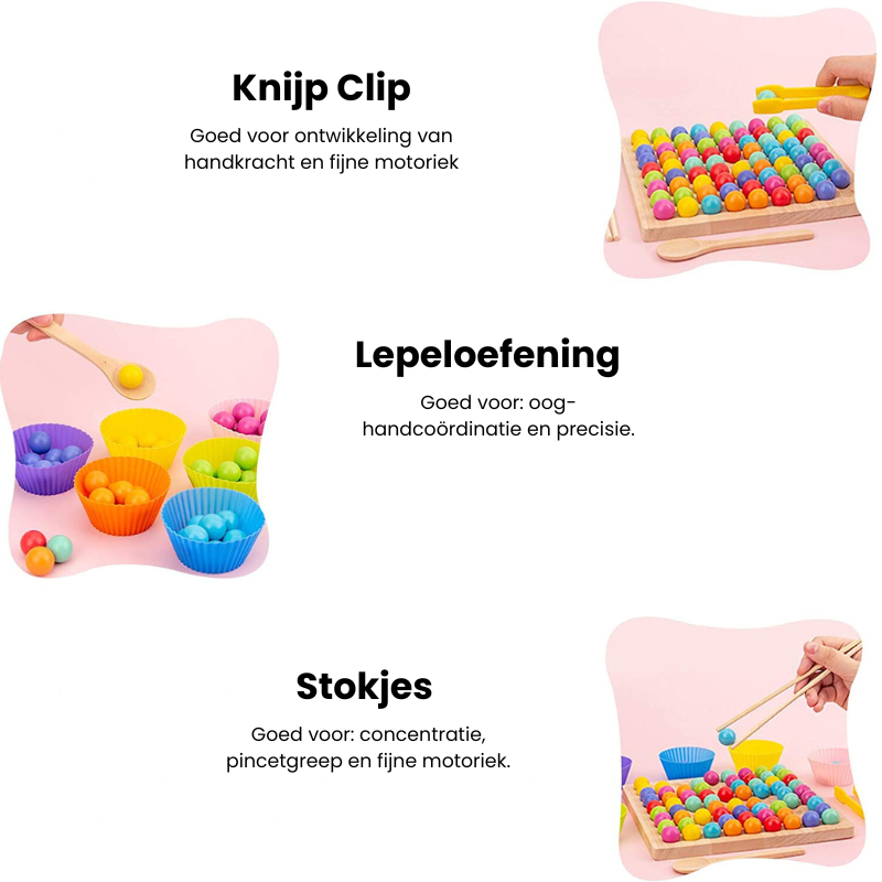 Beadblox | Montessori Kralen Bord - Kleur, Tel & Win Spel Voor Creatieve Kids