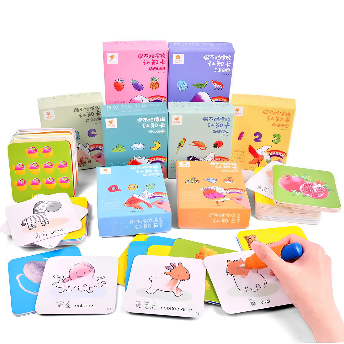 Magic Aqua Cards | Ontdek Letters En Vormen -  Educatieve Leerkaarten