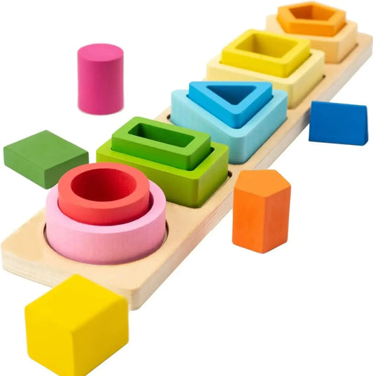 Colormatch | Leren Sorteren En Stapelen - Mantessori Stapelspeelgoed