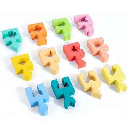 Puzzelplay | Kleuren En Vormen Herkennen - Montessori Houten Puzzel