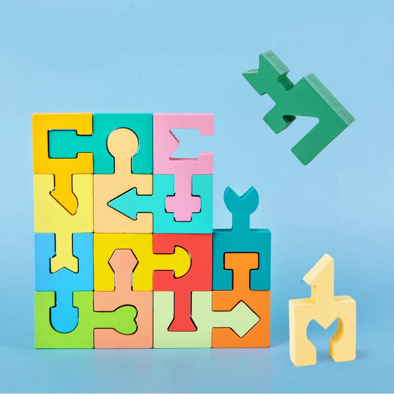 Puzzelplay | Kleuren En Vormen Herkennen - Montessori Houten Puzzel