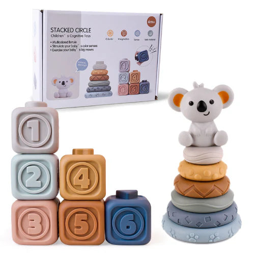 Cubbykoala | Grijp, Kauw En Stapel - Bijtspeelgoed