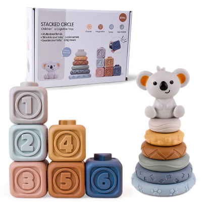 Cubbykoala | Grijp, Kauw En Stapel - Bijtspeelgoed