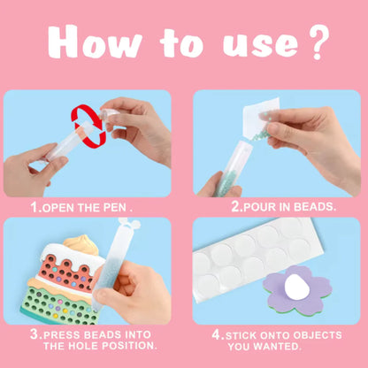 Diy Beads Pen | Maak Sprankelende Kunstwerken - Diamanten Diy Knutselpen