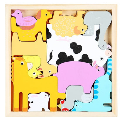 Totspuzzle | Perfect Voor Kleine Handjes - Houten Vormenpuzzel