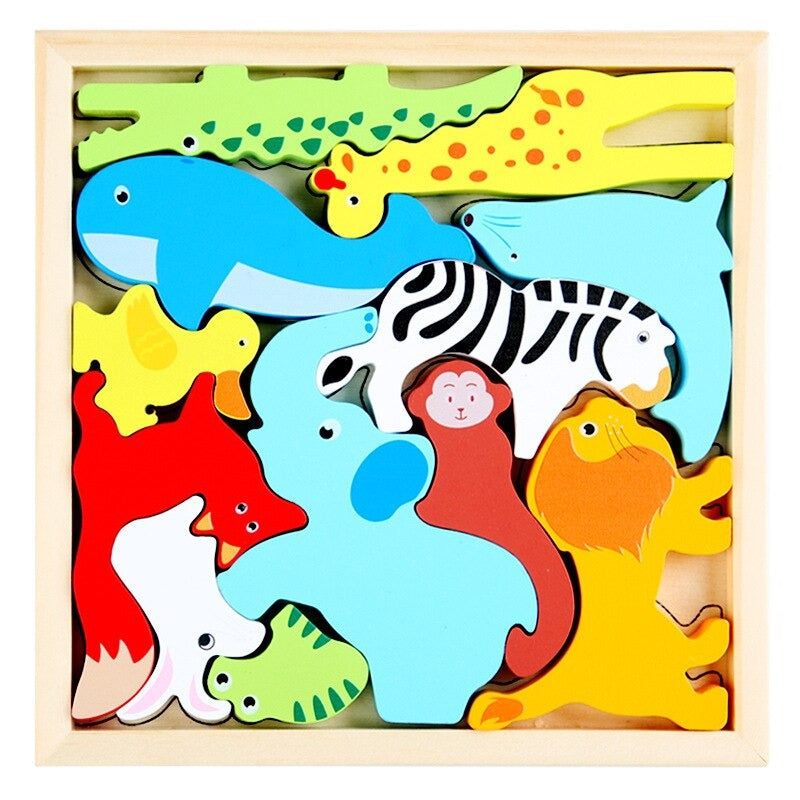 Totspuzzle | Perfect Voor Kleine Handjes - Houten Vormenpuzzel