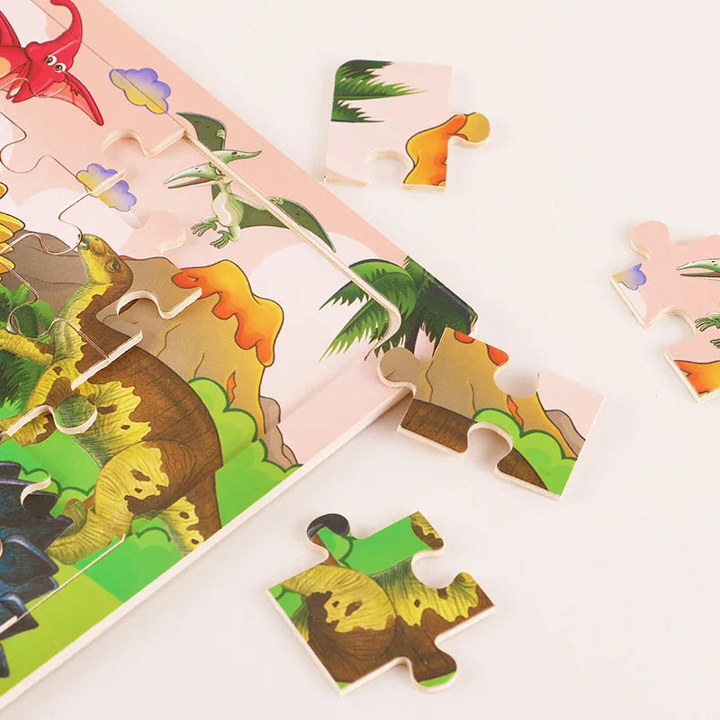 Geopuzzle |  Ontwikkel Vaardigheden Met Dieren En Voertuigen - Houten Puzzel