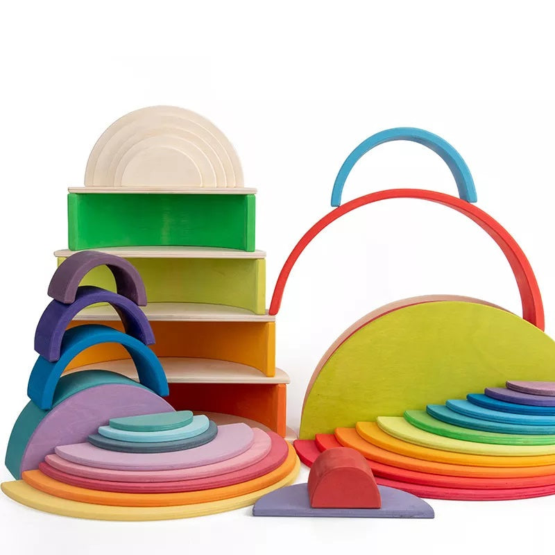 Colorwave | Kleurrijke Bogen En Bouwwerken - Educatief Houten Speelgoed
