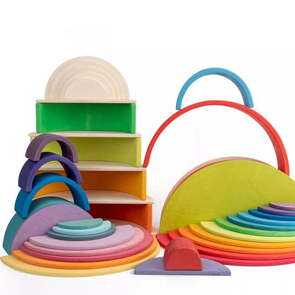 Colorwave | Kleurrijke Bogen En Bouwwerken - Educatief Houten Speelgoed