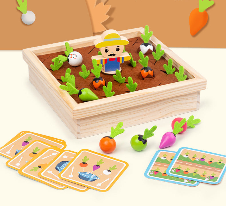 Farmfun | Spelend Leren Over Groenten - Houten Moestuin