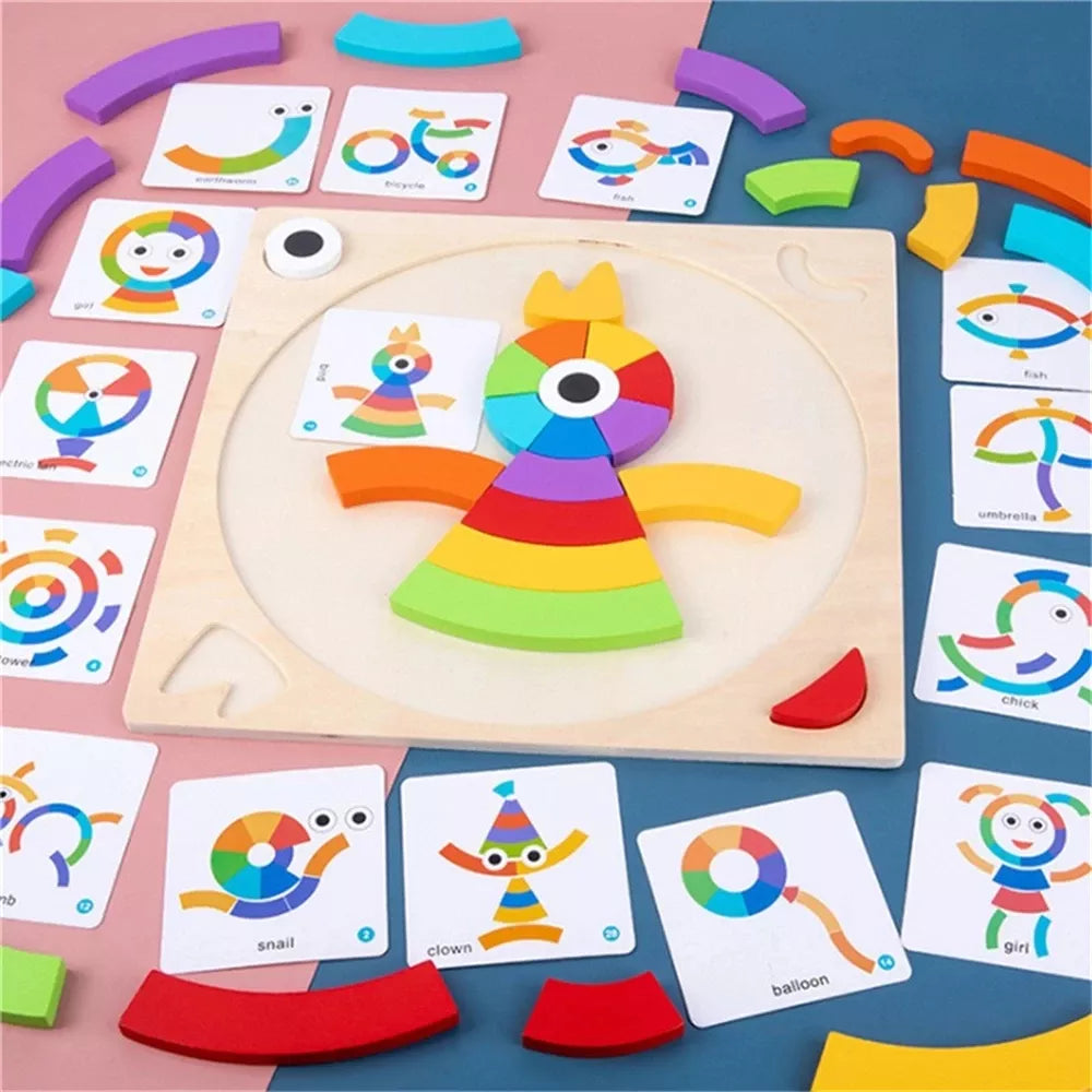 Colorcraft | Kleurrijk Vormen - Houten Speelbord