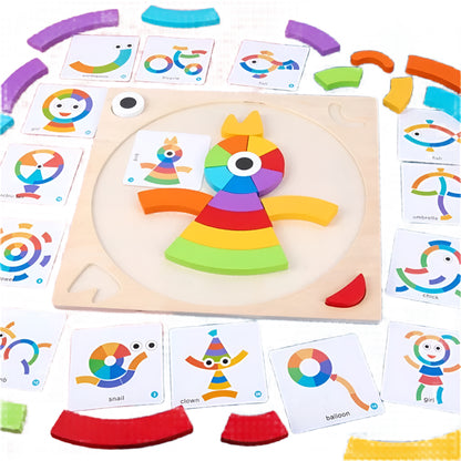 Colorcraft | Kleurrijk Vormen - Houten Speelbord