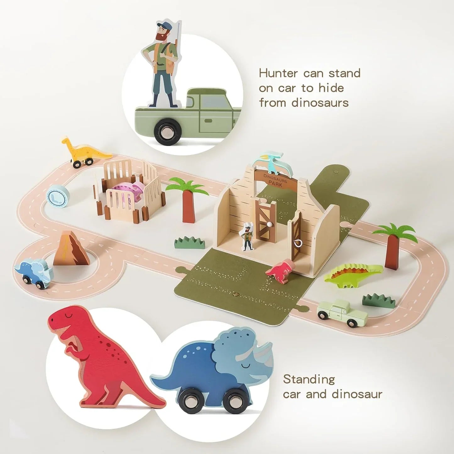Jurassicquest | Fantasie En Leren Samen - Houten Speelgoedset