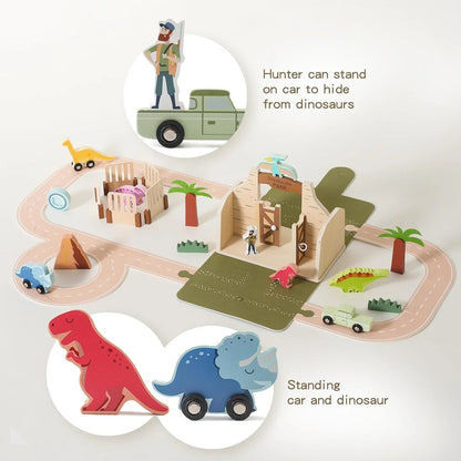 Jurassicquest | Fantasie En Leren Samen - Houten Speelgoedset