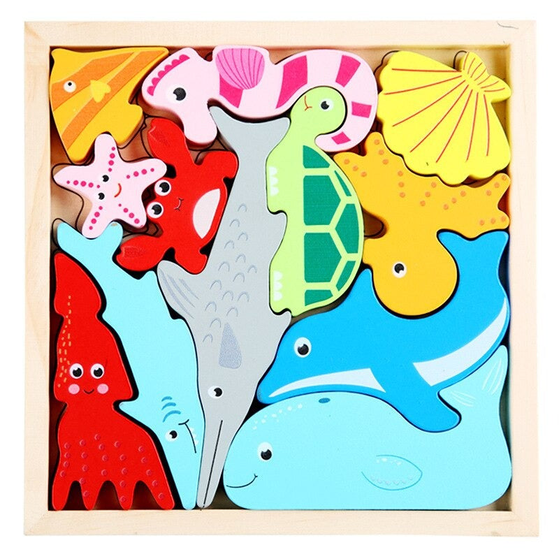 Totspuzzle | Perfect Voor Kleine Handjes - Houten Vormenpuzzel