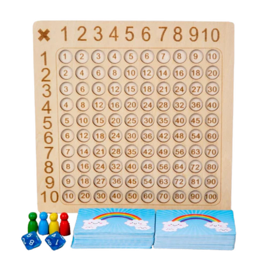 Mathmaster | Spelenderwijs Keersommen Leren - Educatief Houtenspel