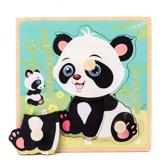 Wildwood Puzzle | Leer Dieren En Vormen Kennen - Houten Speelset
