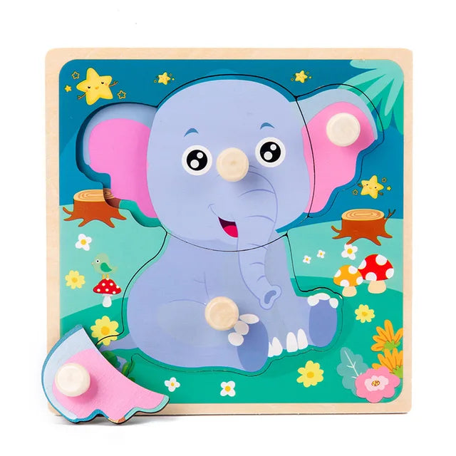 Wildwood Puzzle | Leer Dieren En Vormen Kennen - Houten Speelset