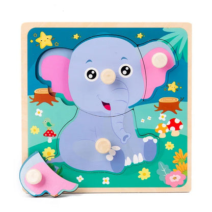 Wildwood Puzzle | Leer Dieren En Vormen Kennen - Houten Speelset