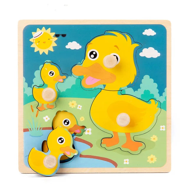 Wildwood Puzzle | Leer Dieren En Vormen Kennen - Houten Speelset