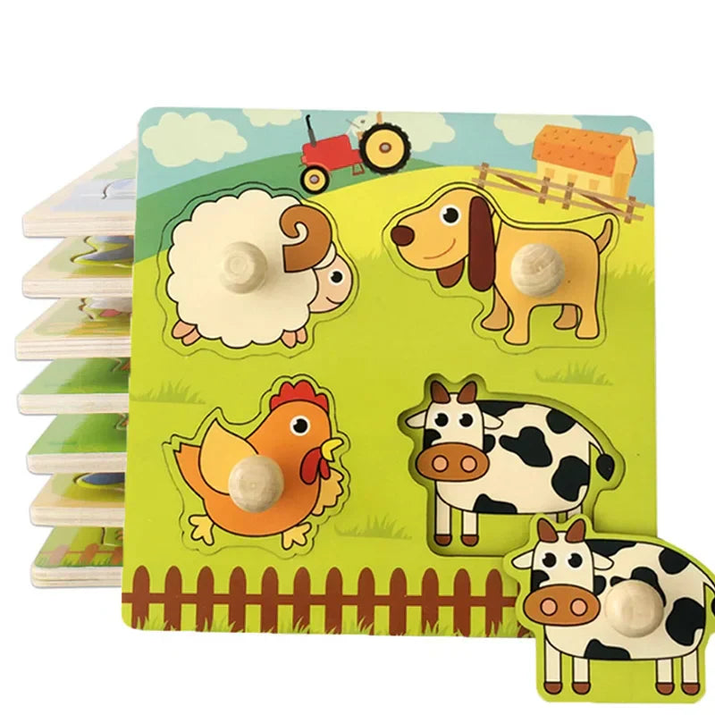Wildwood Puzzle | Leer Dieren En Vormen Kennen - Houten Speelset