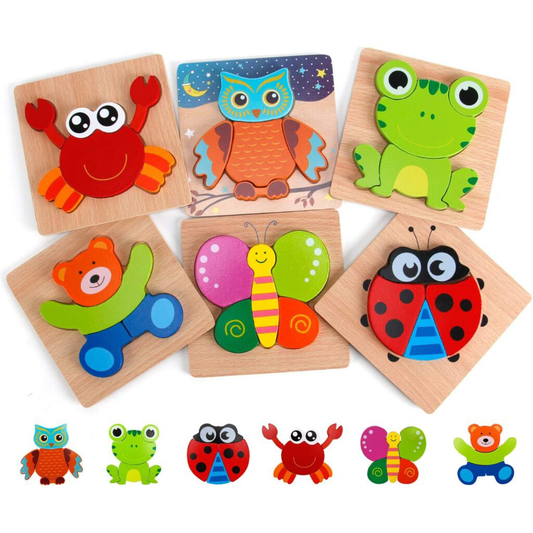 Puzzletots | Spelenderwijs Leren Met Vormen - Houten Puzzelset