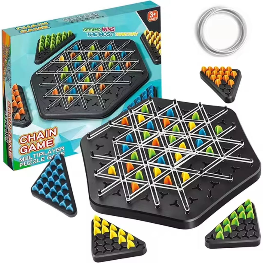 Chaingame - Ketting Driehoek Schaak Gezinsbord Fun Spel